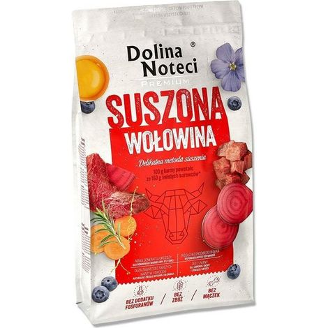 Alimento seco premium para perros Dolina Noteci a base de carne de res, bolsa de 9 kg