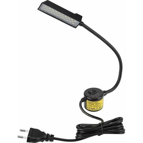 Lampe LED pour Machine à Coudre, Lampe à 30 LED avec Interrupteur de Base de Montage Magnétique pour Machine à Coudre, LED Lumière de Travail(110-250V) (1/5)