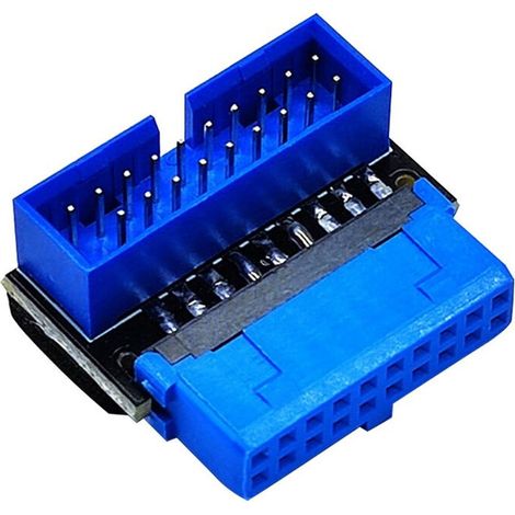 Adaptateur D'En-TêTe USB USB3.2 GEN1 19Pin/20Pin Prise 90 DegréS Convertisseur de Coude de Direction Bricolage Carte MèRe de Bureau A