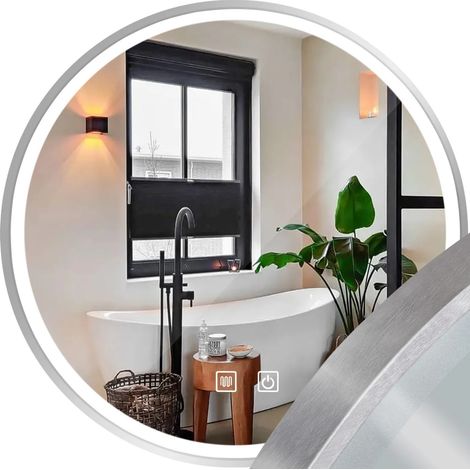 ESPEJO LED 60CM MMJ BRUSH SILVER (1/5)