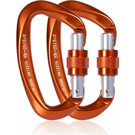 25kN Climbing Carabiner Locking Carabiner D-Shaped Carabiner,Irisfr (1/5)