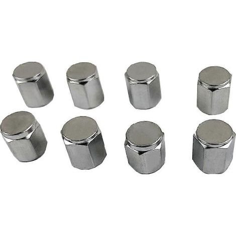 Lot de 8 bouchons de valve de pneu moletés, style A (1/5)
