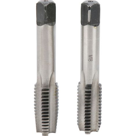 M18 x2 Gewindebohrer, Kohlenstoffstahl, gerader Nut, Handgewindebohrer, Gewindeschneider für Holz, Kunststoff, Aluminium, 2er-Set (1/5)