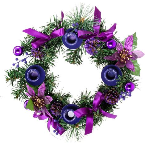 Couronne Porte-Bougies Noël Anneaux Porte-Bougies Fleurs Toucher Agréable Esthétique Artistique Pour Table À Manger Cheminée Étagère Centre De Table Saisonnier (1/5)