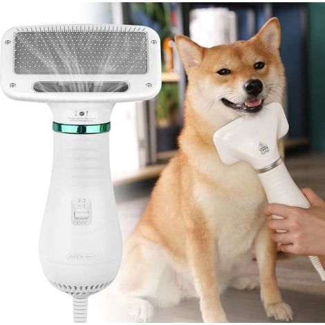 Sèchoir pour Chien et Chats - [MARQUE] - 2 en 1 - Portable - Silencieux - Température Ajustable (1/4)