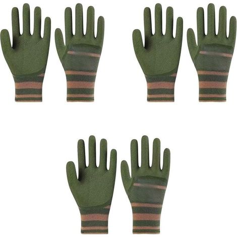 Gants de Jardinage Anti-Épines en Caoutchouc Respirants(3pairs) Caoutchouc , protection épineux, respirant, anti-transpiration, jardinage sécurisé (1/5)