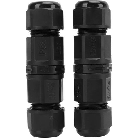 Connecteur étanche IP68 380 V à passage direct pour câbles d'aviation, connecteur étanche pour rallonge de câble de chantier, vendu en kit (1/5)