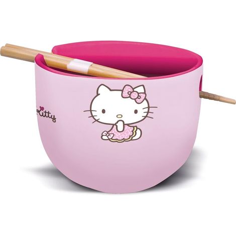 Bol à ramen avec baguettes Rose