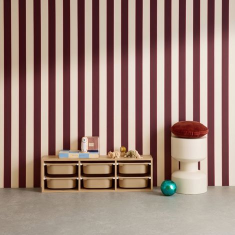 - Meuble de rangement naturel pour enfant. 6 bacs en plastique beige - Sora (1/5)