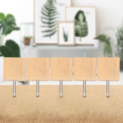 Épingles de bureau en bois carrées, lot de 30, design mignon et durable pour bureau (1/4)