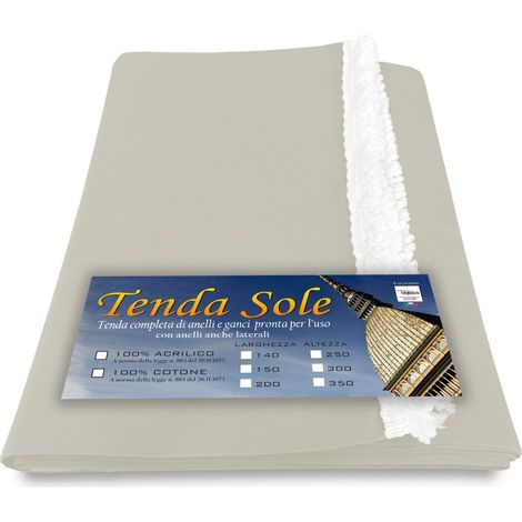 TENDA Sole da ESTERNO Giardino BALCONE Unito PANNA Confezionata Cm. 140x300