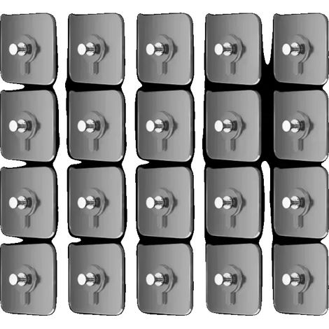 Ganci per cornici, adesivo forte, facile applicazione, 20 pezzi, 6x6 cm (1/2)