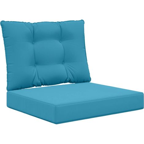 Maison Exclusive - Sofakissen für draußen 2 pcs Königsblau Polyes