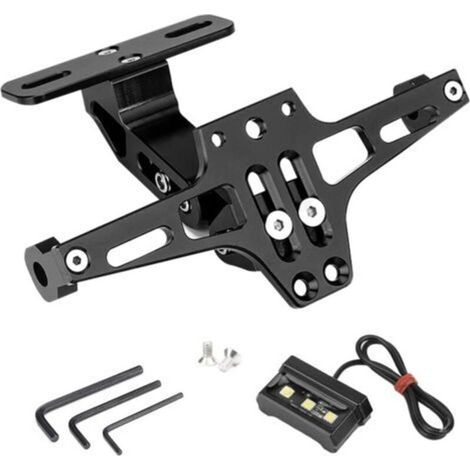 Portatarga per moto, supporto universale per targa, con luce targa, portatarga regolabile, per MT01, MT07, MT09, Sportster Z900 SV650 (1/5)