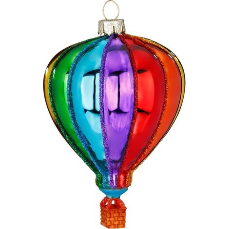 PENDENTE MONGOLFIERA IN VETRO MULTICOLORI 10,5CM