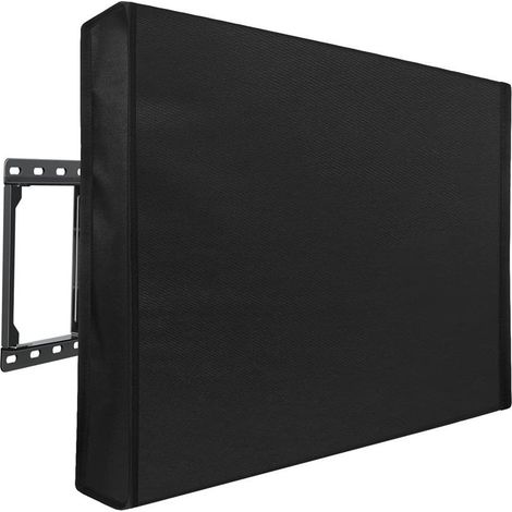 (30-32", 86x58x13cm) Waterproof UV Flat Screen TV Cover for 22"-75" TV Dustproof Furniture Cover Indoor, Fits Most Stands and Mounts Black (1/5)