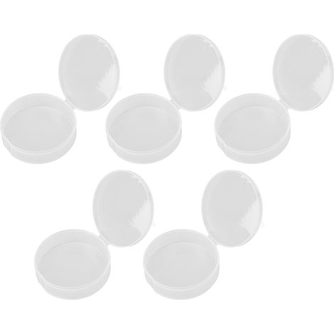 Boîte de rangement transparente multifonctionnelle pour houppettes de maquillage, étui portable pour perles et boucles d'oreilles (5 pièces) (1/5)
