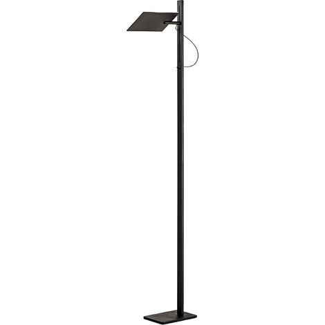 Lampadaire Led De Salon Noir, 24W 2160Lm, Réglable En Hauteur Et Orientable À 340, Interrupteur On/Off, Cct Et Variateur À Pied (1/4)