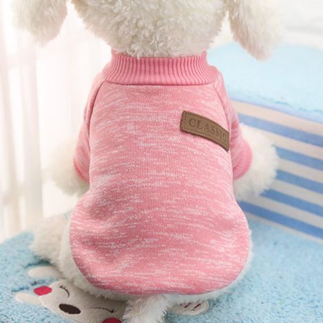1 Pull Chien, Col Rond, Polaire Douce, Pour Petit Moyen Grand Chien