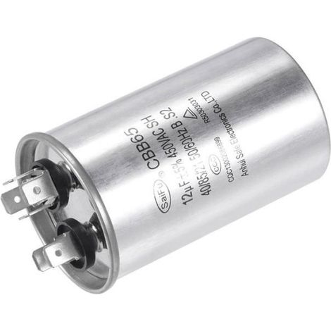 Marche Condensateur Rond Cbb65 12Uf 12Mfd 450V Ac 40/85/21 Aluminium Coffret Avec Terminal Pour Climatisateur Compresseur Moteur C (1/5)