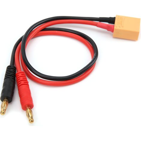 30 cm langes XT90-Stecker-auf-4-mm-Bananenstecker-Adapterkabel, 14 AWG, für B6-LiPo-Akkuladegerät (1/5)