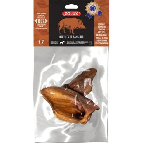 Zolux orejas de jabalí naturales 52 g para perro
