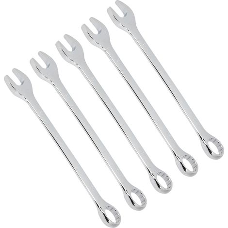 Clé à cliquet double usage 5 pièces, clé mixte fourche pentalobe 24mm, jeu d'outils manuels pour bricolage (1/5)
