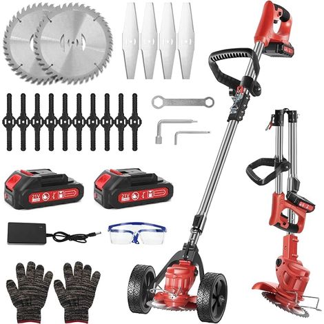 21V Cordless Electric Brushcutter with Wheels (1/5)