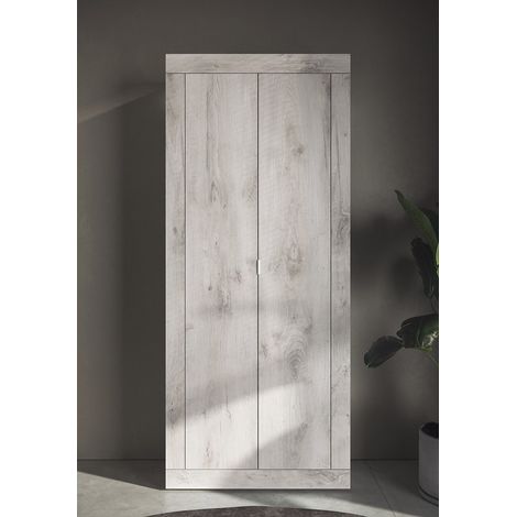 Armoire d'entrée contemporaine chêne blanchi Apolyte (1/3)
