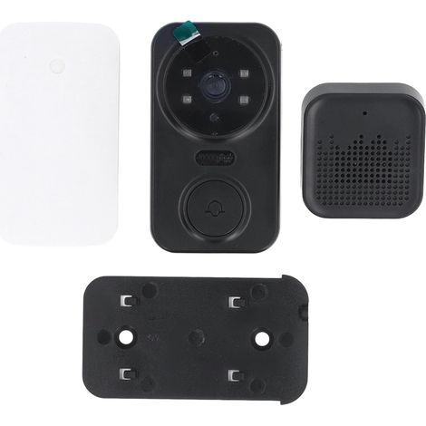 Sonnette vidéo sans fil, caméra 480P, capture d'écran, contrôle par application, interphone bidirectionnel, WIFI, pour la maison et l'intérieur (1/5)