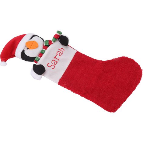 Sac Cadeau de Noël en Forme de Manchot, Décoration d'Arbre de Noël, Pendentif pour Chambre, Hôtel ou Restaurant, Idée de Stocking de Noël