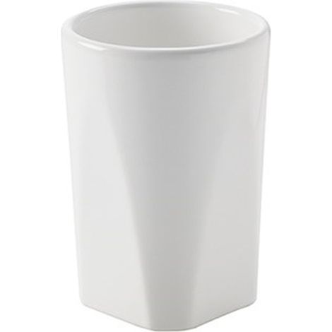 STILHAUS Liz bicchiere ceramica appoggio bianco codice prod: 000LZ10AP