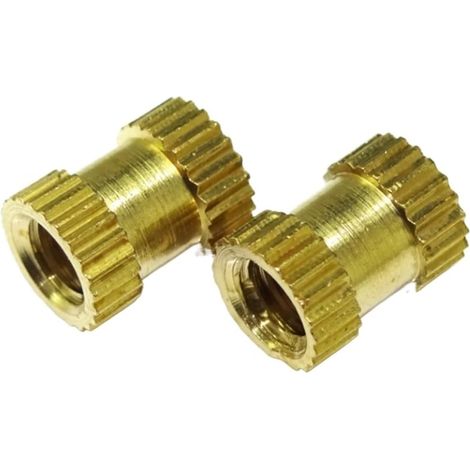 100 pièces/M2 M2.5 M3 Inserts en cuivre Écrou moleté laiton à (1/5)