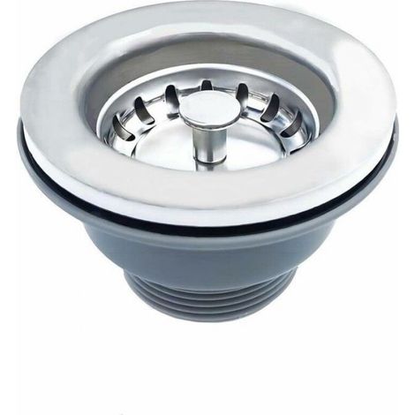 Bonde D'évier sans Trop Plein Panier Inox ø 85 mm 1½", Acier Inoxydable + ABS, Bonde + Panier UMD SERIE TV (1/4)