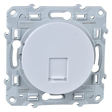 Odace, prise RJ45 Blanc, grade 3 (multimédia +) cat. 6A STP (longue distance) (1/4)