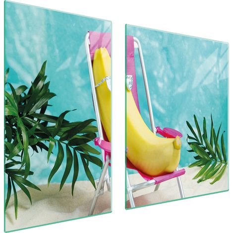 Glasplatte und Schneidebrett 100x52 Banane (1/5)