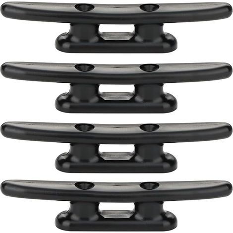 Rope Cleat, 4 Pieces in High Quality Nylon, for Boats, Canoes, High Quality Mooring Cleat, Deck Hardware, Pontoon, Yacht, Kayak, Boat, Docks, Boat Cleat (100 mm) (1/5)