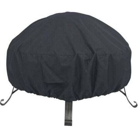 210D Housse de brasero ronde de 85 cm de diamètre x 40 cm,housse imperméable et coupe-vent,noir (1/3)