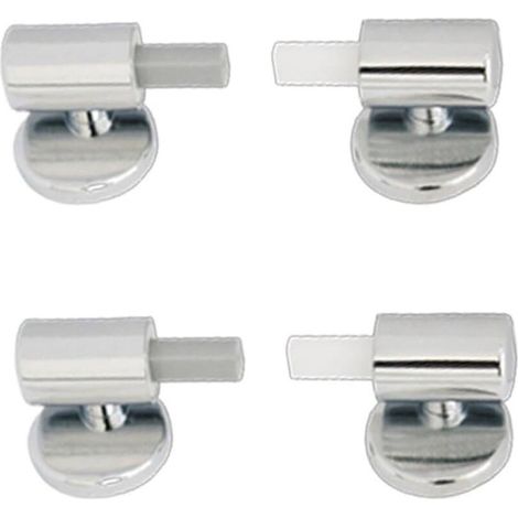 WC-Sitz-Montageset – Absenkautomatik, Schnellverschluss-Scharniere – 4er-Set, feste Befestigung