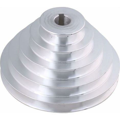 5-level aluminum pulley – 19 mm inner diameter – 54 to 150 mm outer diameters – 12.7 mm width for V-belt A (1/5)