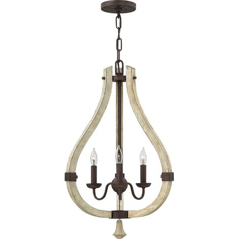 Elstead Middlefield - Lampadario 3 Luci Ferro Finitura Ruggine, E14 (1/4)