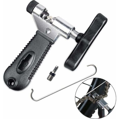 Bardusch-Outil Dérive Chaîne, Universel pour 7 8 9 10 Vitesses Chaîne Lien Retrait avec Sauvegarde Broches en Acier Inoxydable, Facile à l'aide de chaîne de vélo Splitter Cutter Portable Compact (1/5)