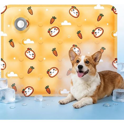 Tapis de refroidissement pour chien - 40 x 50 cm - Pliable et non toxique - En gel - Pour chiens et chats - Durable - Anti-rayures - Avec technologie d'auto-refroidissement - Couverture (1/5)