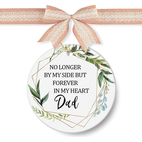 DECORACIÓN COLGANTE DE CERÁMICA PARA ÁRBOL DE NAVIDAD PARA PAPÁ 7.5cm (1/4)