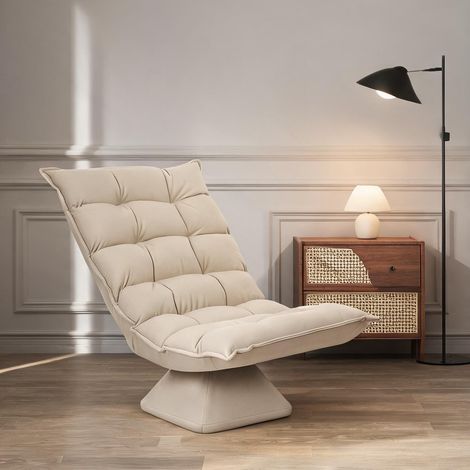 Canapé beige en acier Leinenimitat Polyester 62 x 70 x 95 cm (1/5)