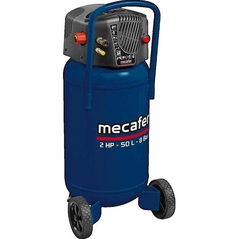 Mecafer 425790 Luftkompressor 50 Liter blau ohne Öl