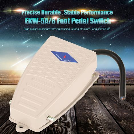 Boîtier en aluminium EKW-5A-B, interrupteur à pédale momentané normalement ouvert (1/5)