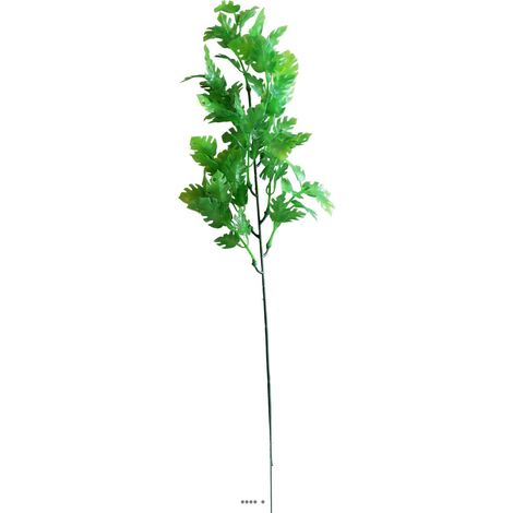 Piquet de feuilles de philodendron factices H45cm plastique ext. vert (1/2)