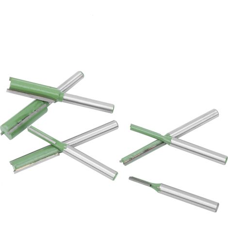 Ensemble de 7 pièces comprenant 6 supports en acier inoxydable tungstène pour le travail du bois et le fraisage, vert (1/5)