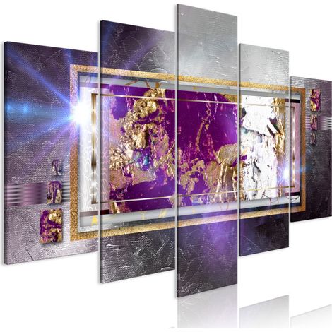 Tableau Imprimé 5 Panneaux "Golden Reflection Wide" 50 x 100 cm (1/2)